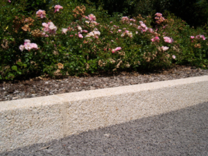 Beige granite edging kerb