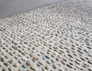 Whole river pebbles