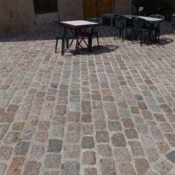 Town square in Paris reclaimed pavers