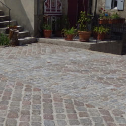 Town square in Paris reclaimed cobblestones