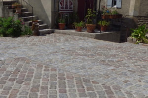 Town square in Paris reclaimed cobblestones