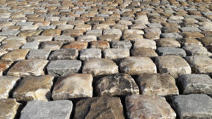 Reclaimed sandstone pavers