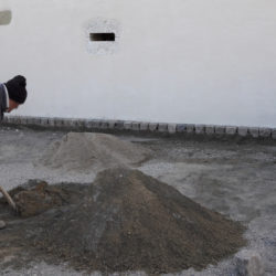 Préparation du mortier pour pavés anciens