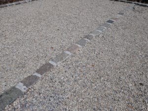 Car park boundaries in Paris reclaimed setts