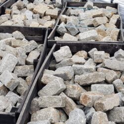 Beige and grey Armorique granite cobbles