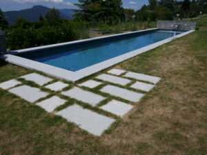 Granite paving slabs