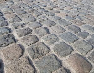 Reclaimed Lyon setts for edging